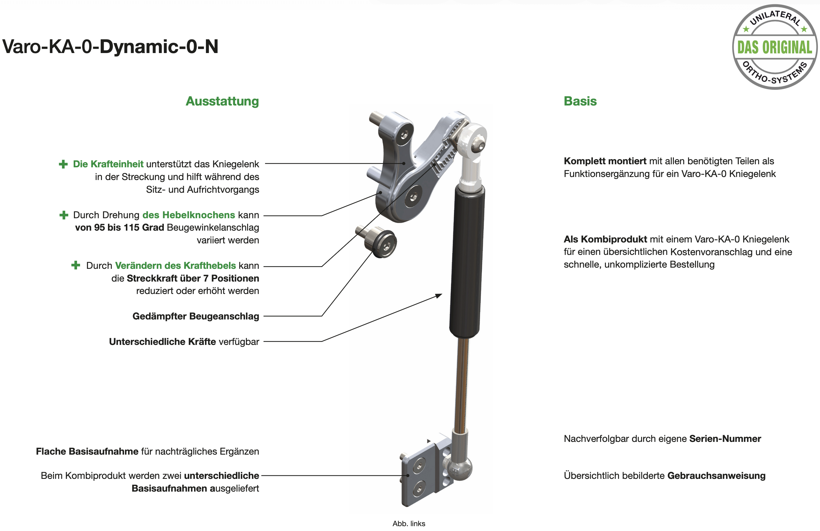 Ausstattung und Vorteile des Varo-KA-0-Dynamic-0-N