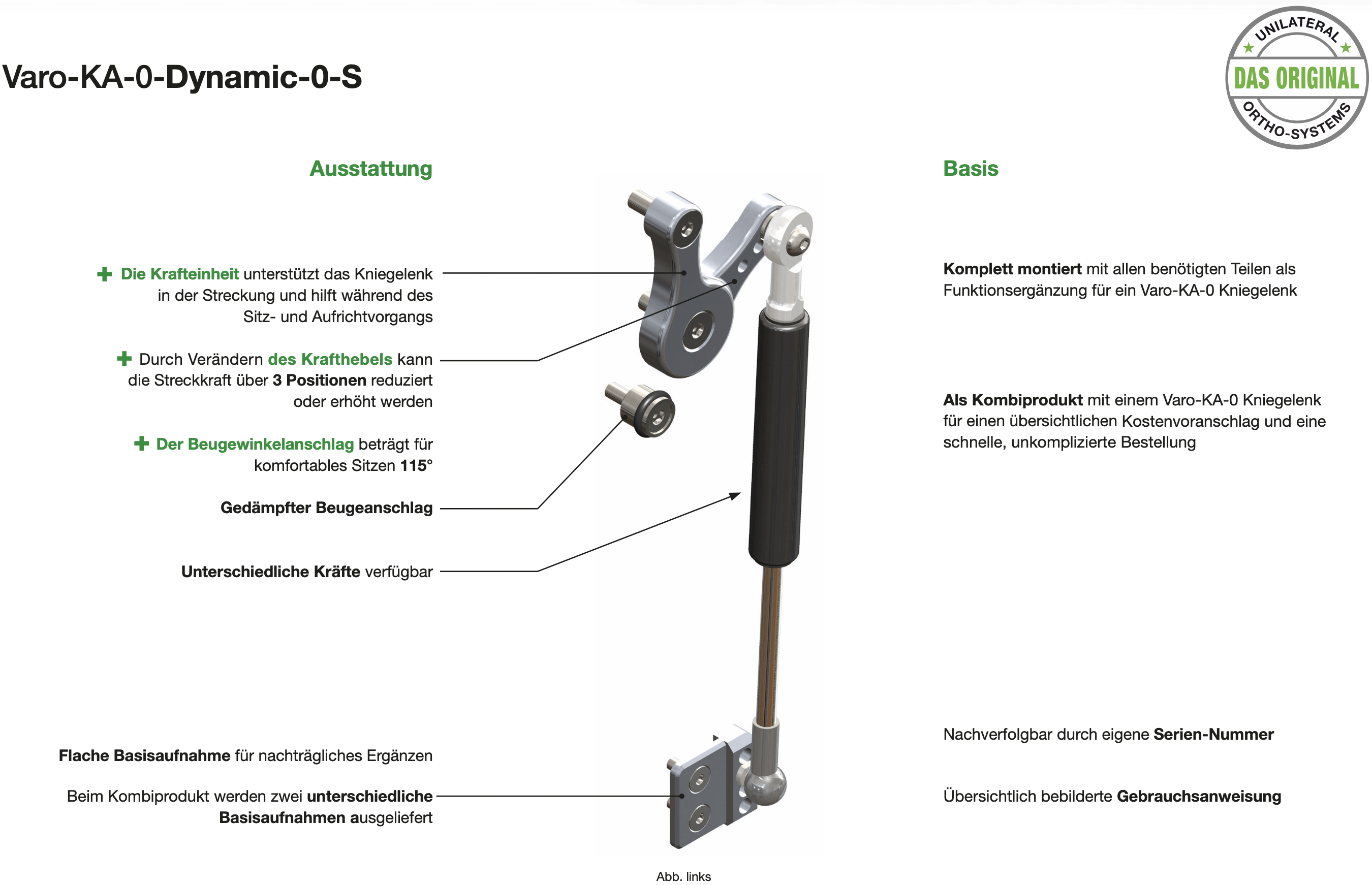 Ausstattung und Vorteile des Varo-KA-0-Dynamic-0-S