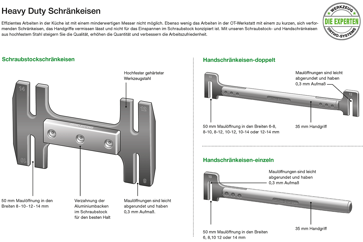 Heavy Duty Schränkeisen